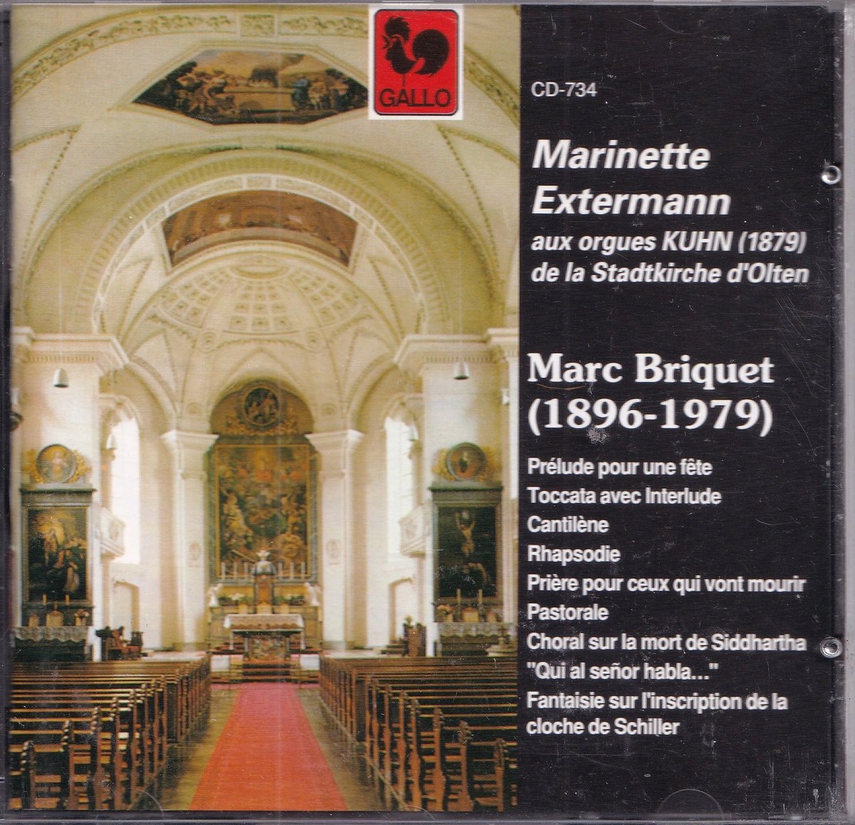Marinette Extermann - Pieces Pour Orgue De Marc Briquet