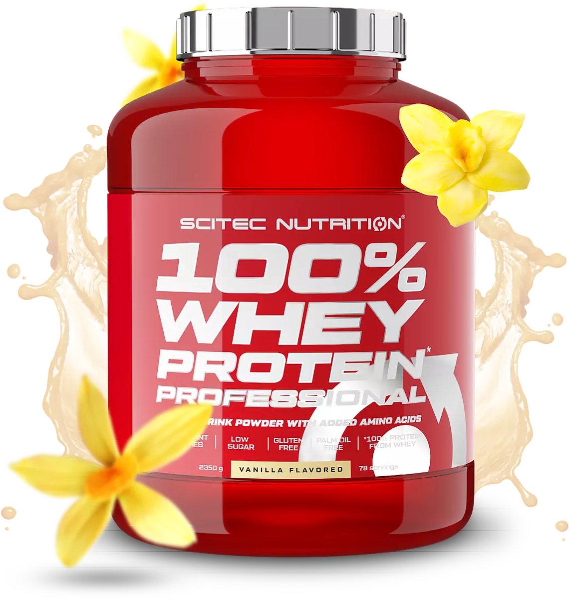 100% Whey Protein Professional (Vanilla - 2350 gram) - Scitec Nutrition - Eiwitpoeder - Eiwitshake