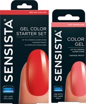 Sensista Cadeauset - Red Hot Chillies - Lady Marmalade - Gellak Starterspakket - Gel nagellak - Rood - Oranje/Roze - 7.5ML