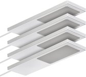 kalb | LED onderkastverlichting zwart 5W- zeer vlakke keukenlamp inbouwspot inbouwspot (Set van 2 warm wit