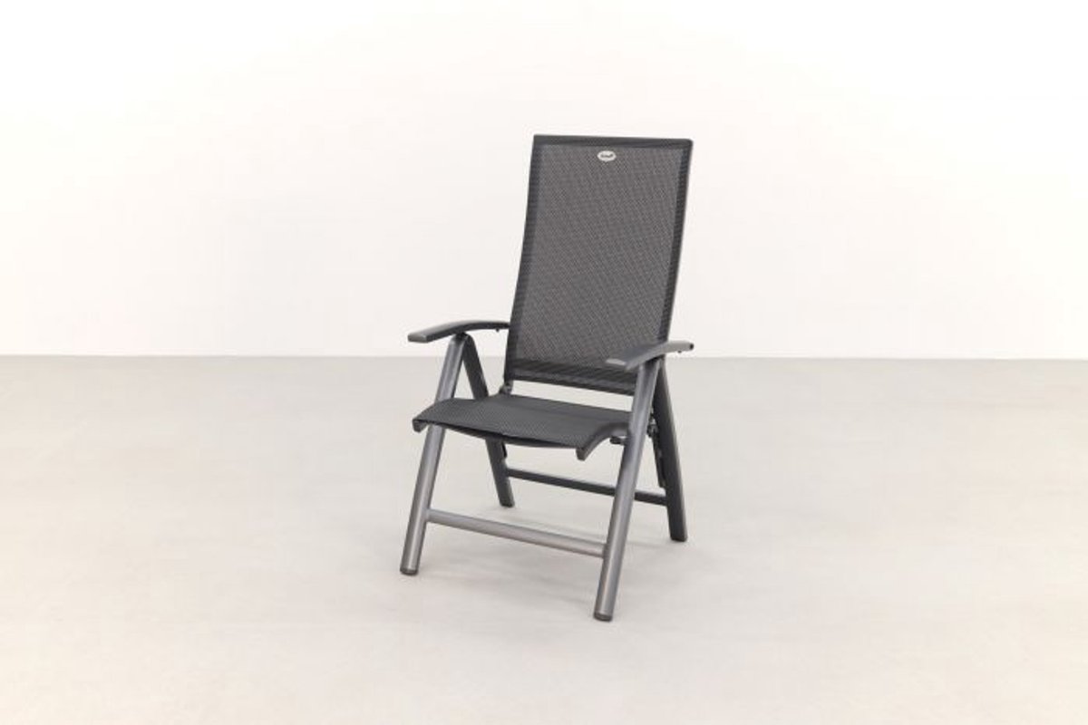 Hartman Valentino/Kings 4-persoons verstelbare dining tuinset 180x100 cm. - Antraciet – foto 7