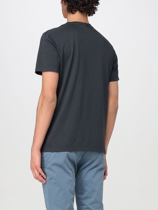Crew-neck Knitted Top, Short-sleeve Color-block Loose-fit T-shirt