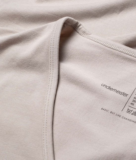 T-shirt Undiemeister - T-shirt homme - Coupe slim - Manches courtes - En bois de mélamine - Col V profond - Sable du désert (kaki) - Lot de 6 - XL