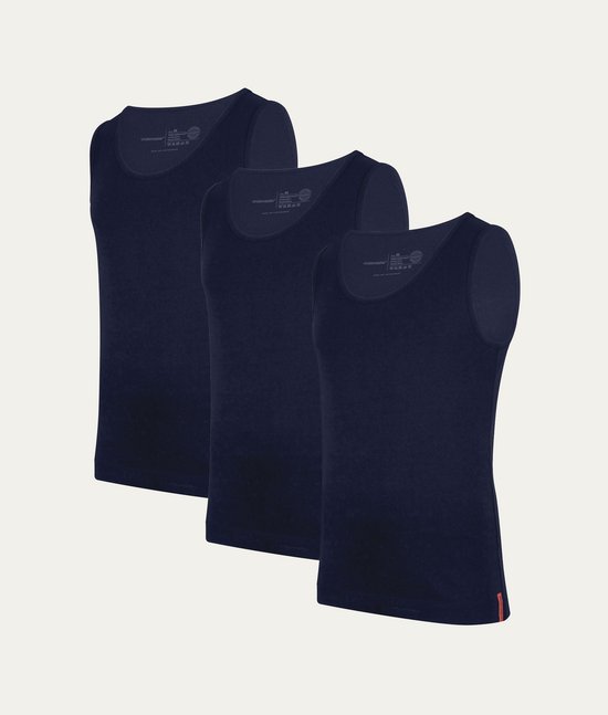 Débardeur Undiemeister - Débardeur homme - Coupe slim - En bois de mélamine - Col rond - Storm Cloud (Blauw) - Lot de 3 - M
