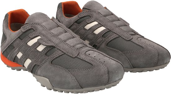 Geox UOMO SNAKE Grijs / Blauw - Schoenen Lage sneakers Heren € 113,90