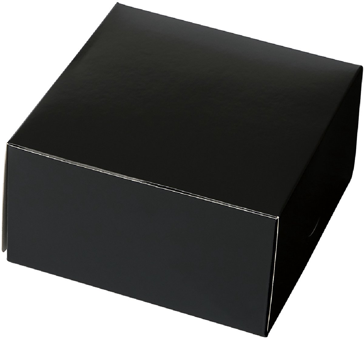 Taartdoos 15x15x8cm. Zwart 3st