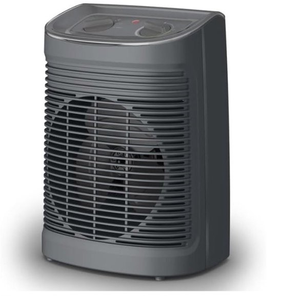 Rowenta SO6511F2 Ventilatorkachel 2200W Grijs - Snelle Verwarming, 2 Warmtestanden, IP21, Geschikt voor Badkamers en Ruimtes tot 35m²