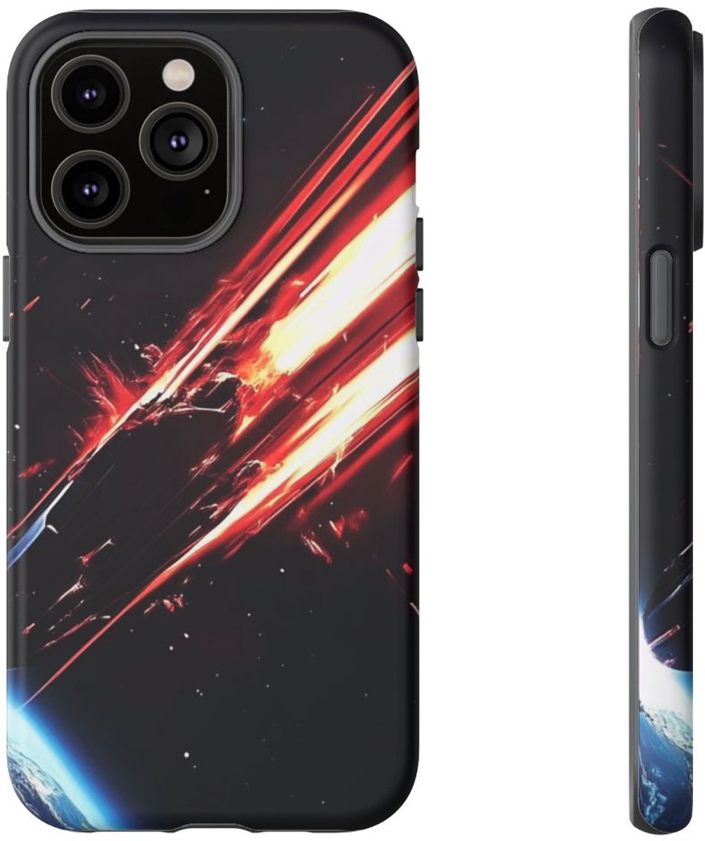Vurige Meteoorinslag in de Ruimte – Telefoonhoesje Geschikt voor iPhone 14 Pro Max