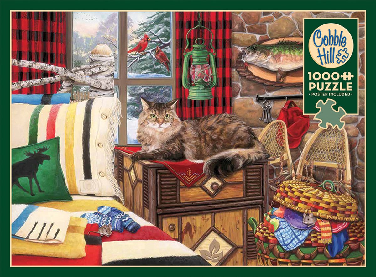 Cobble Hill legpuzzel kat 1000 stukjes - kleurrijke puzzel voor kinderen.