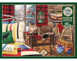 Cobble Hill legpuzzel kat 1000 stukjes - kleurrijke puzzel voor kinderen.