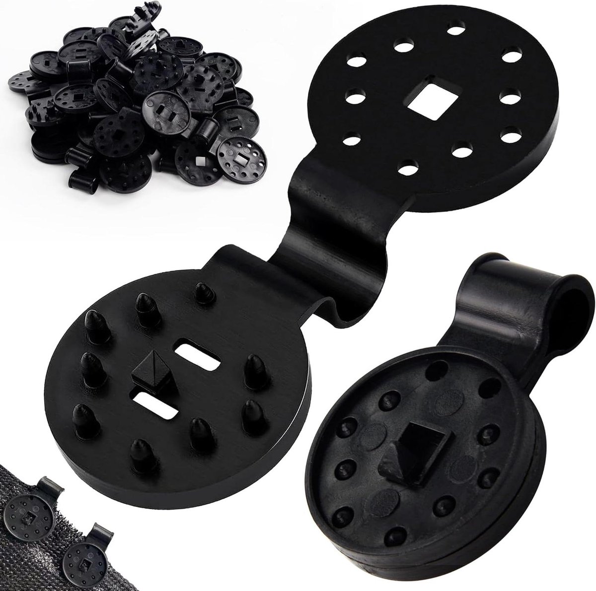 Allecto Plus - Kunststof beschermdoek clips voor zonnedoek - 50 stuks - zwembad en dekzeil accessoires