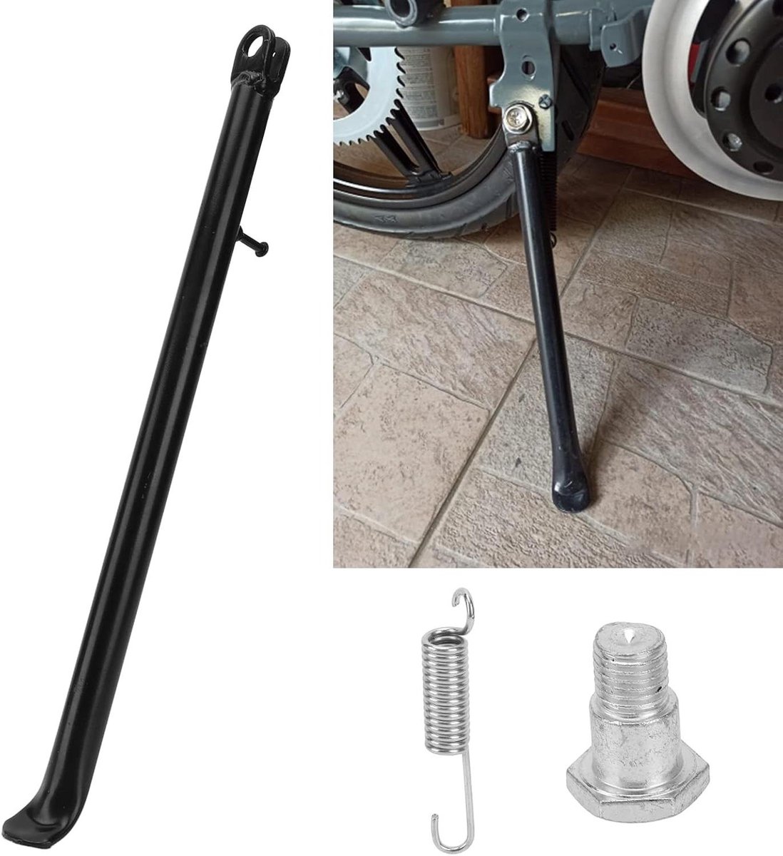 Motorfiets zijstandaard van 420 mm - Ondersteuning voor crossmotoren - Vervanging voor Apollo 125cc 110cc 140cc - Stabiele motorfietsstandaard