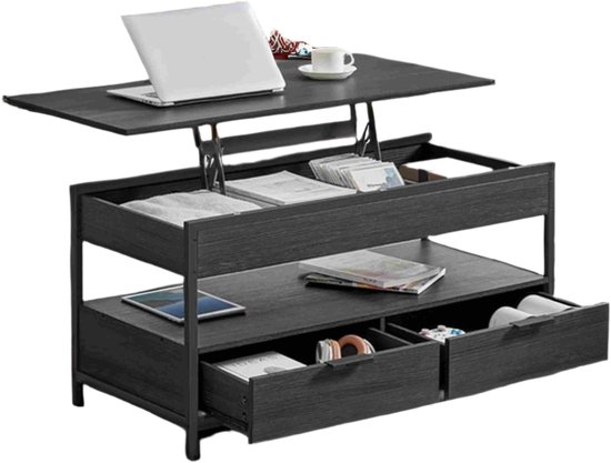 Gouden Console Tafel - Modern 2 Planken Gehard Glas met/Metalen Frame en Verstelbare Voeten - Modern Vasagle