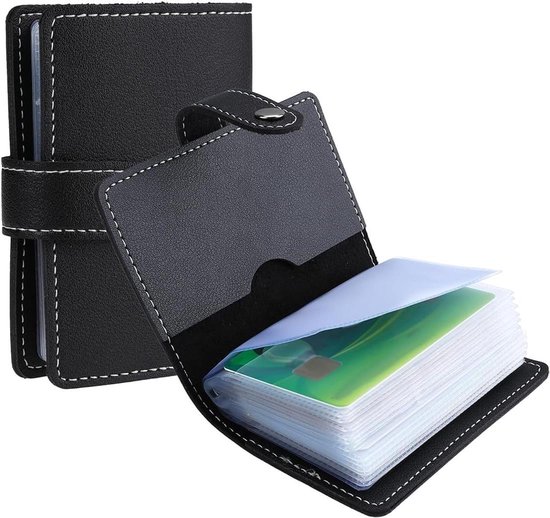Retro Crazy Horse lederen heren eerste laag koeienhuid creditcardhouder portemonnee handgemaakte slanke rijbewijs 5 transparante vensters ID-kaart gevallen kopen vanaf een prijs van 14