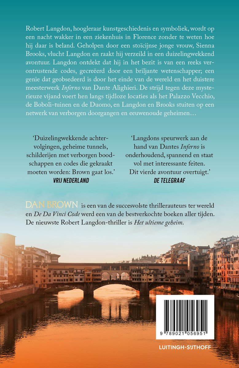 Robert Langdon 4 - Inferno - back cover