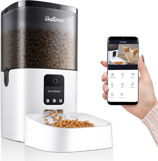 Balimo Automatische Voerbak 4L Wit met App en Camera - Balimo - €59,99