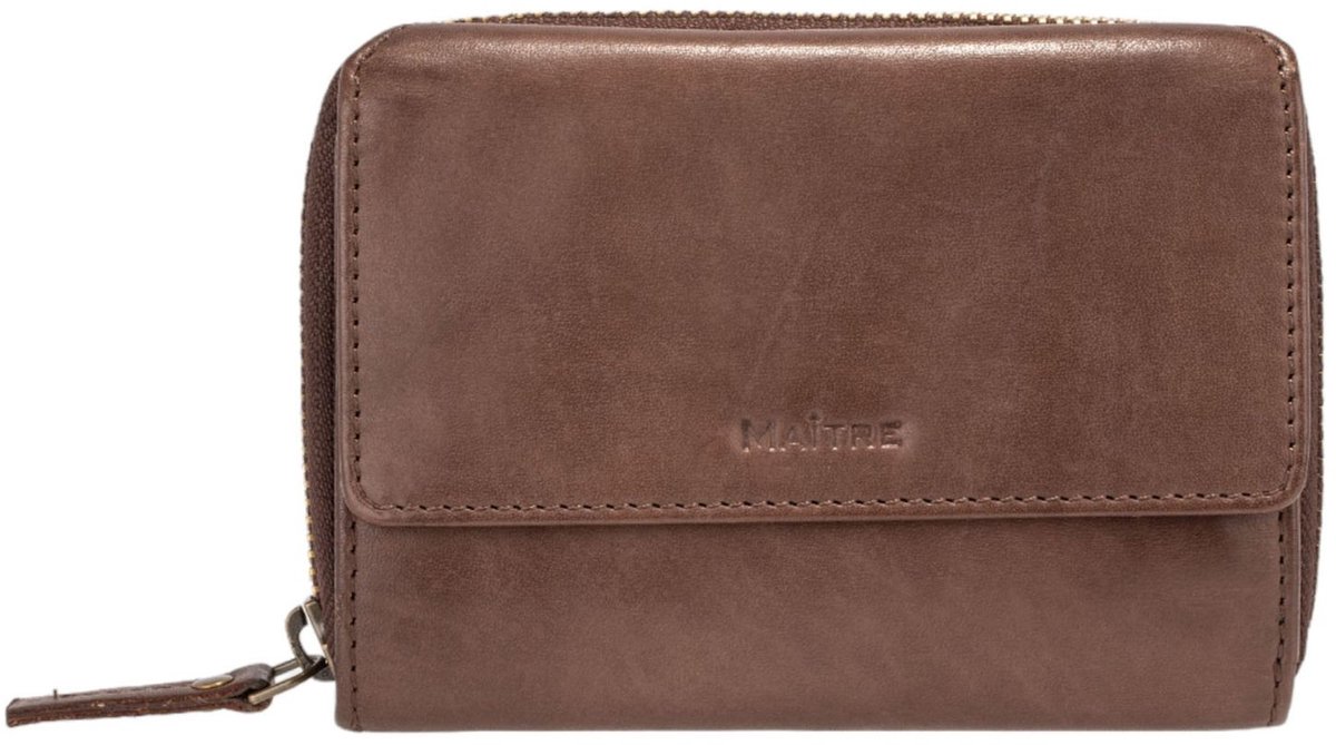 Maître Leren portemonnee Forst Dagrete Purse Darkbrown donkerbruin