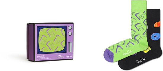 Happy Socks The Simpsons XSIM02-0200 2-Pack Bart Special Gift Set - maat 36-40 giftbox