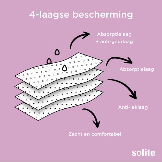 Maillot de Maillots de bain menstruel Solite avec nœuds - Bas de bikini menstruel - Slip de bain menstruel - Taille L