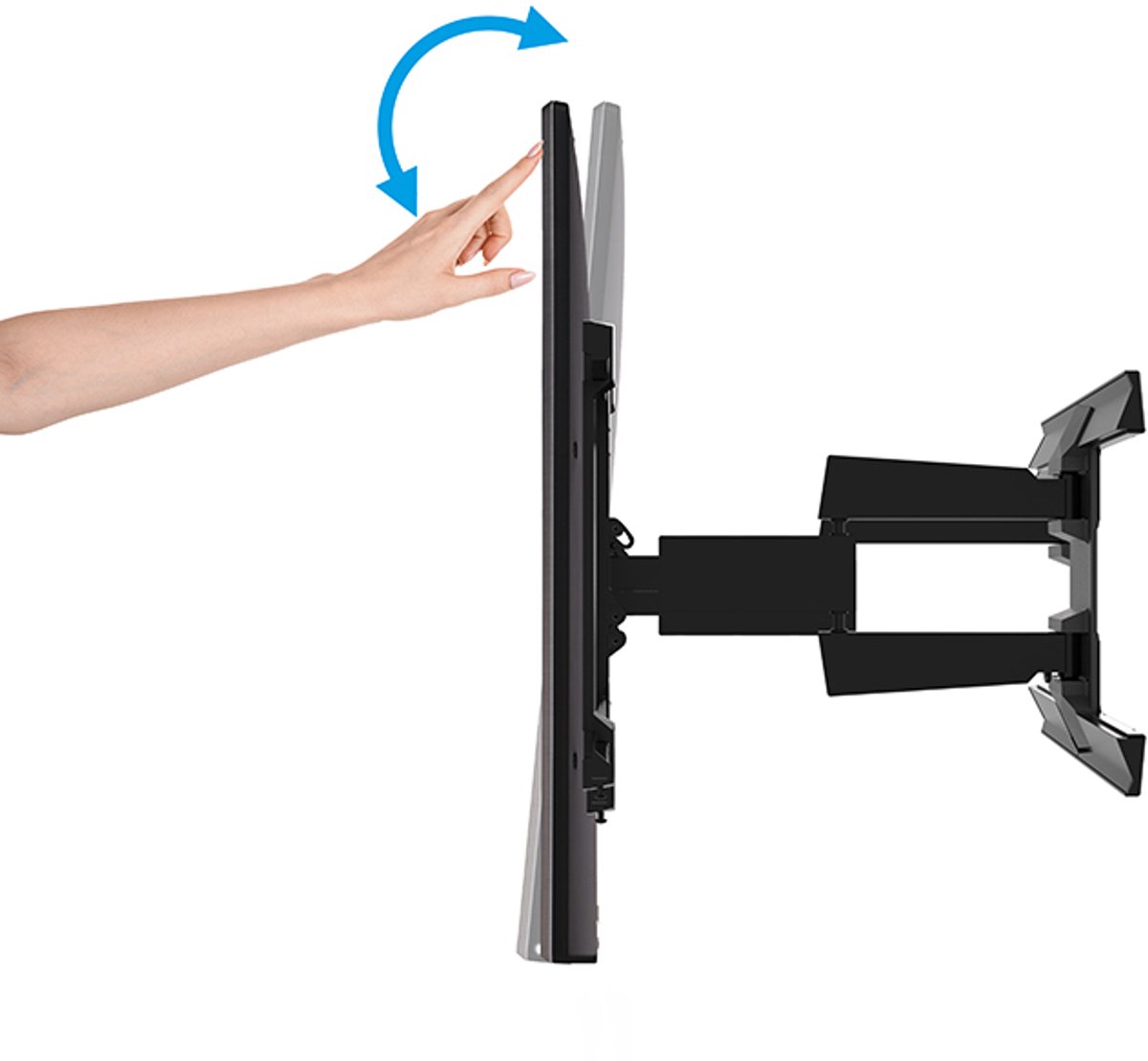 B-Tech Twin Cantilever 190,5 cm (75) Muur Zwart