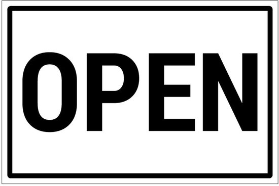 Normal Open Sticker Open sticker - 30 x 20 cm | bol