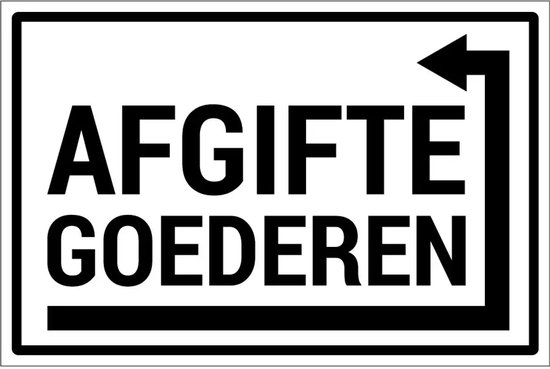 Afgifte Goederen Rechts Om De Hoek Bord Dibond 18 X 12 Cm Bol afgifte-goederen-rechts-om-de-hoek-bord-dibond-18-x-12-cm-bol