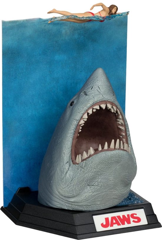 McFarlane Toys Jaws Movie Maniacs PVC Statue Jaws (50th Anniversary) 16 cm Beeld