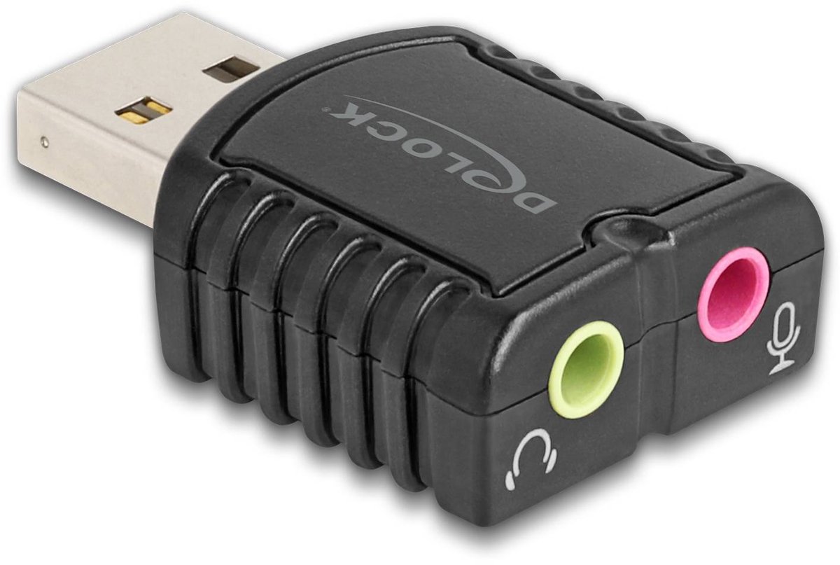 Delock External USB Sound Card 24 bit / 96 kHz Plug & Play for Windows, MAC, Linux, Chrome OS