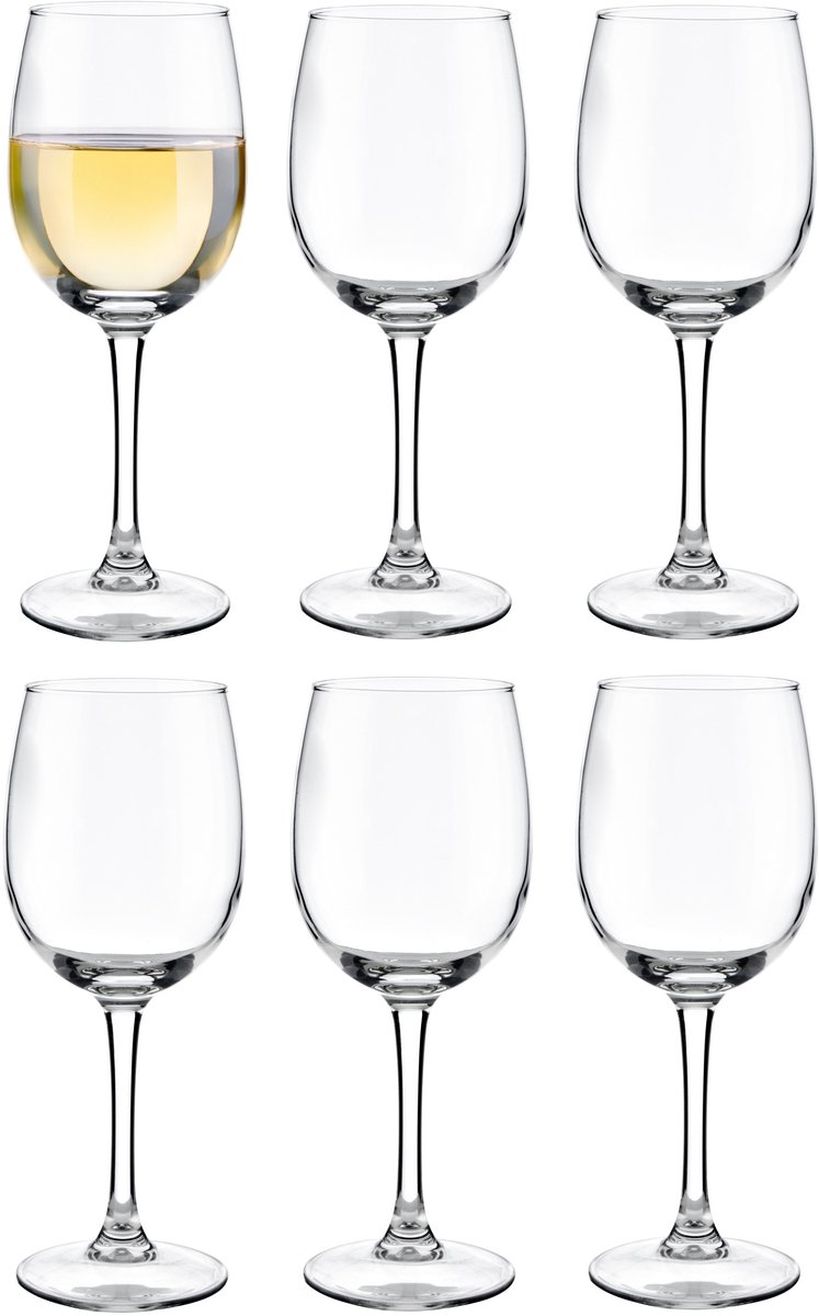 Vicrila wijnglazen Tempranillo - 12x stuks - voor rode en witte wijn - 420 ml - 21 X 9 cm - transparant - Horeca kwaliteit - Hard glas