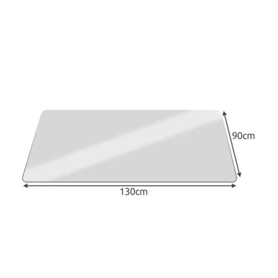 Soluzzion ® Protecteur de Sol - Tapis de Chaise de Bureau PVC - Pour Sols Durs - 90x130cm - Transparent
