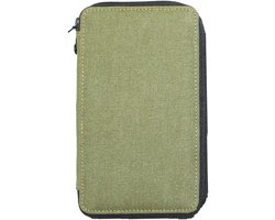 Speedball Art Products 253240 Potloodetui voor 24 potloden, linnen, olijfgroen
