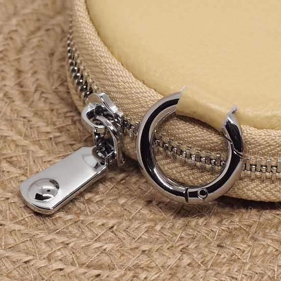 AdiStylinno Mini-portemonnee voor heren en dames, canvas muntenportemonnee nylon tactische kleine portemonnee met ritssluiting, mini-muntenportemonnee portemonnee met sleutelring en karabijnhaak