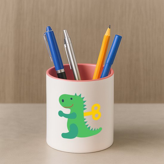 Hacebo® - Dino Pennenbakje - Dinosaurus - Liefhebbers van dino's - pennenhouder - T - rex - speelgoed - dieren - Pennenbakje roze