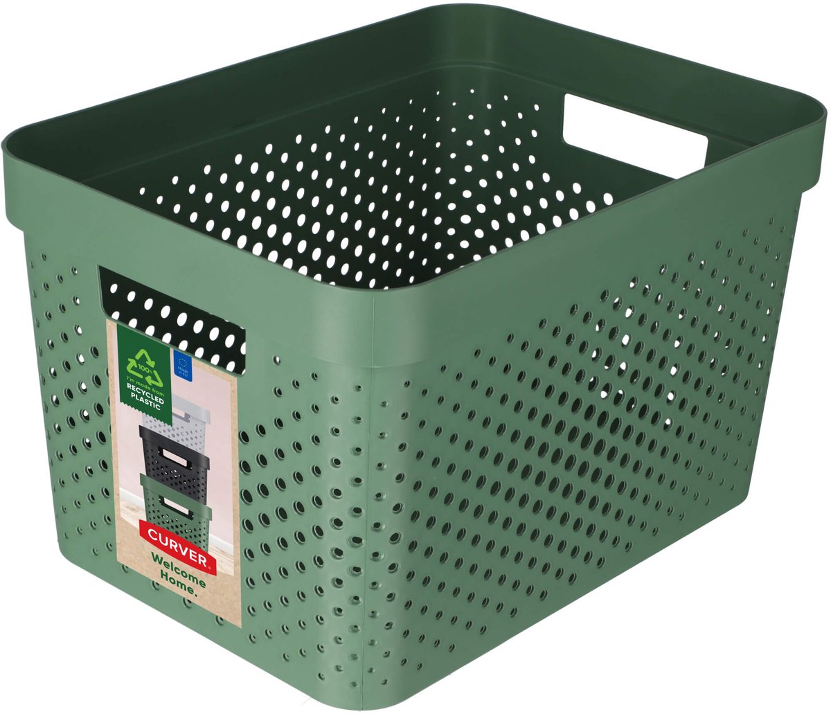 Curver Infinity Recycled Dots Opbergbox - 17L - Groen