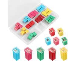 Allecto Plus - Autozekeringenassortimentset Laag en Hoog/STD-Profiel - Vervanging van Autozekeringen - Geschikt voor Ford, Chevy en Meer - Voertuigen Vrachtwagens SUV's - Verschillende Amperages - 30 Stuks