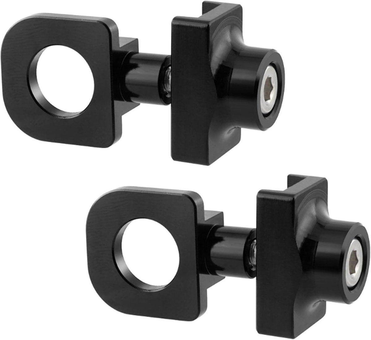 SNQ 2 x fietskettingspanner- kettingspanner voor fiets- kettingspanner- enkelspeed- fietskettingspanner- aluminiumlegering- ideaal voor Bike- eenversnellingsfiets (rood)
