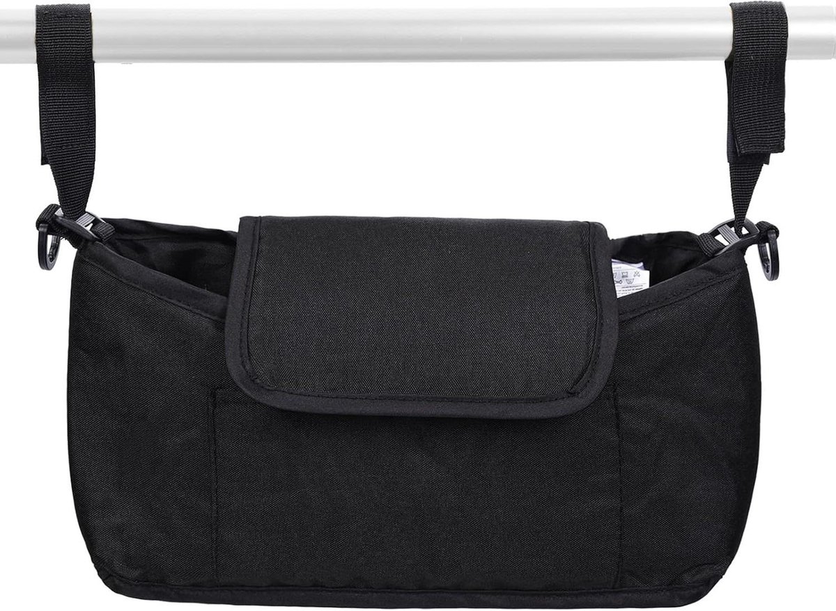 Kinderwagenorganizer met Hoge Capaciteit en Bekerhouder - Handige Wandelwagen Caddy