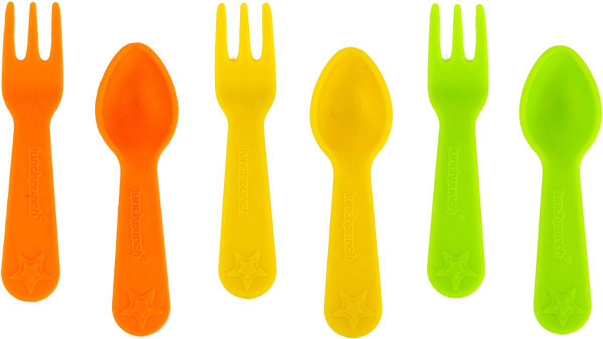 Lunch Punch vork en lepel - Bright