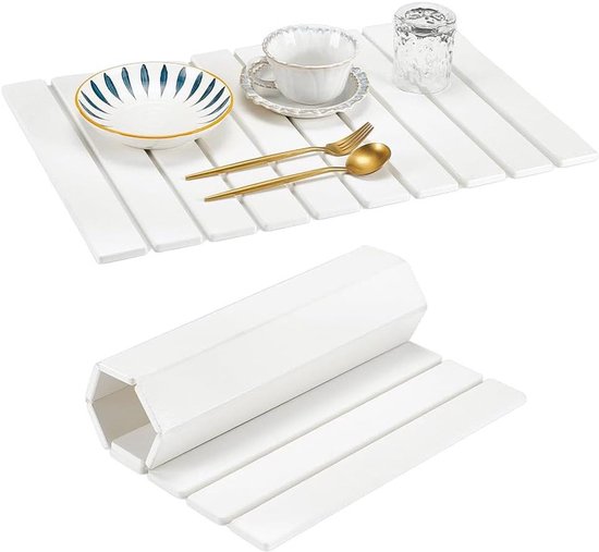 Momo Lifestyle Stenen badmat Drytomita – Sneldrogend Diatomeeënaarde, ultra absorberend (23,6 X 15,4 inch) Linnen Grijs
