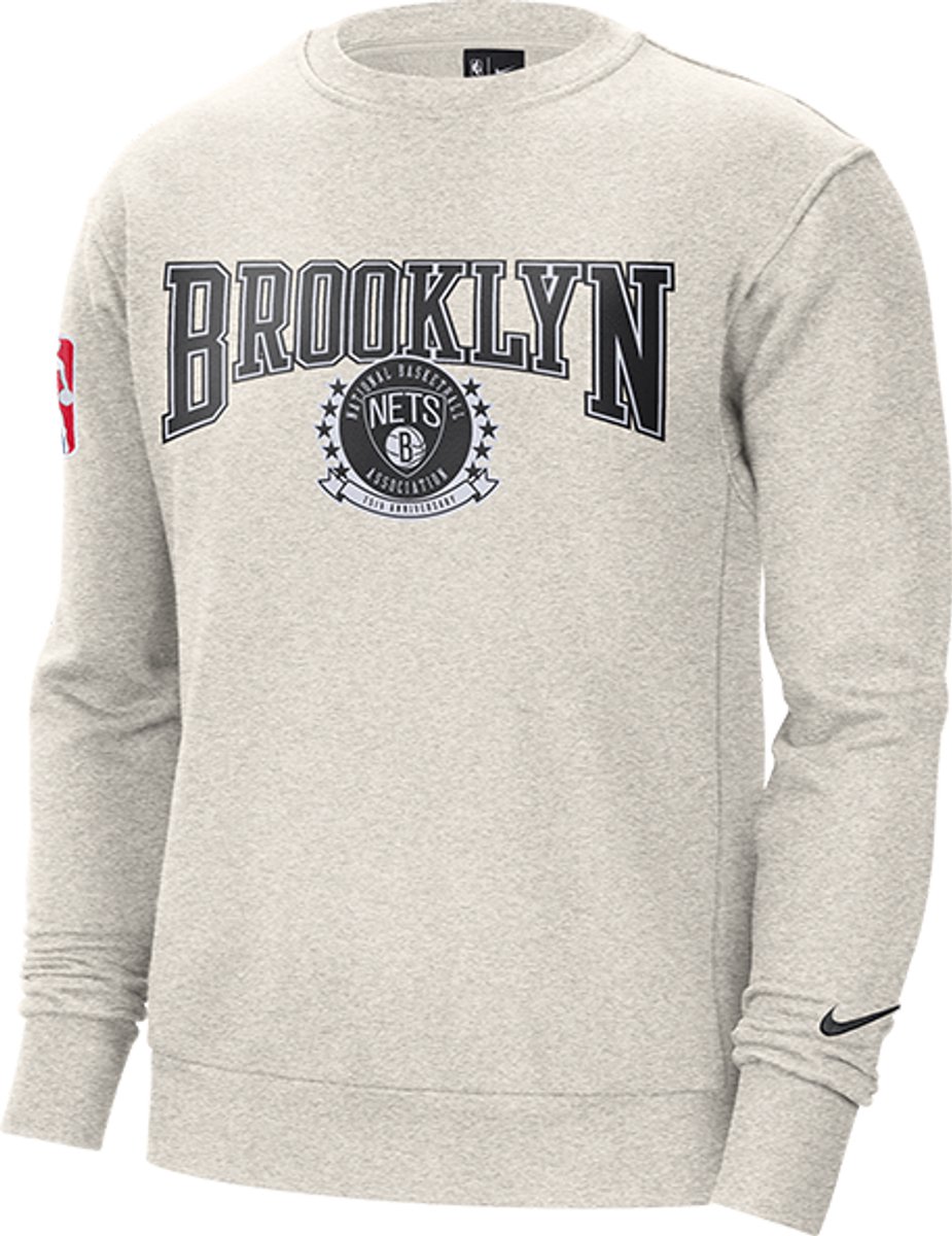 NIKE X NBA BROOKLYN NETS 75th Anniversary Herentrui Crewneck – XXL Wit