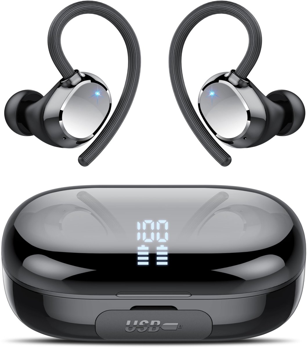Ibenzoa® Uitgebreide Draadloze Sport Bluetooth Hoofdtelefoon met Lange Speeltijd en Waterbestendigheid