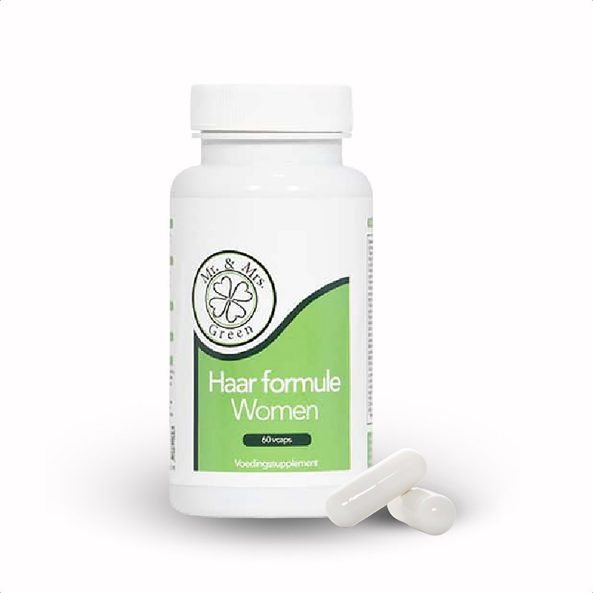 Goedkoopste Mr and Mrs Green - Haar Formule Vrouw - Biotine & Zink Supplement - Voor Sterk Haar, Huid & Nagels - 60 Capsules