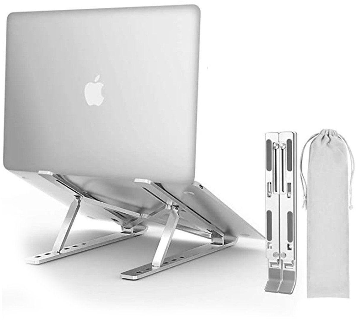 Opvouwbare laptopstandaard met verstelbare hoek Zilver