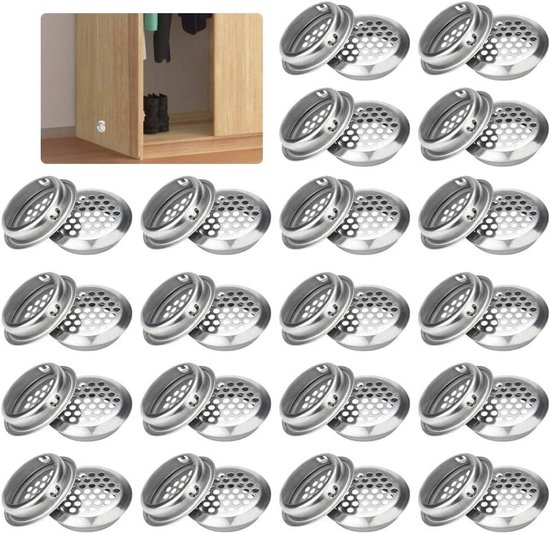 Air Vent Grille Cover Nieuwe 4/5 Inch Roestvrijstalen Ronde Lucht Louvre Vent Zijknop Opening Rooster Cover Marine Boot Ventilatie Louvered Vents (A