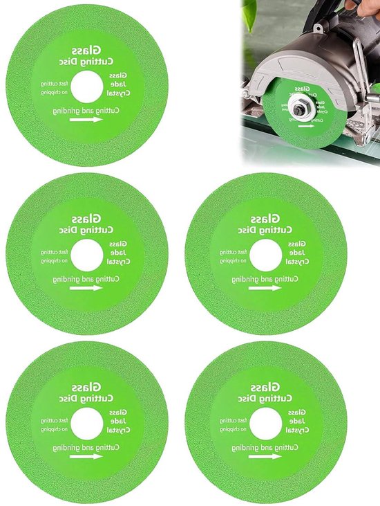 2 Disques Diamant 125mm Pour Coupe Verre, Céramique, Marbre - Épaisseur 1mm, Alésage 22.23mm, Pour Meuleuse D'angle