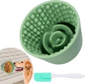 Likkom voor honden | Siliconen lik- en antislip huisdierenschaal met een draaibare bal - Slowfeeders voor honden - Voor puppy, middelgroot huisdier, binnen, auto, camping, tuin