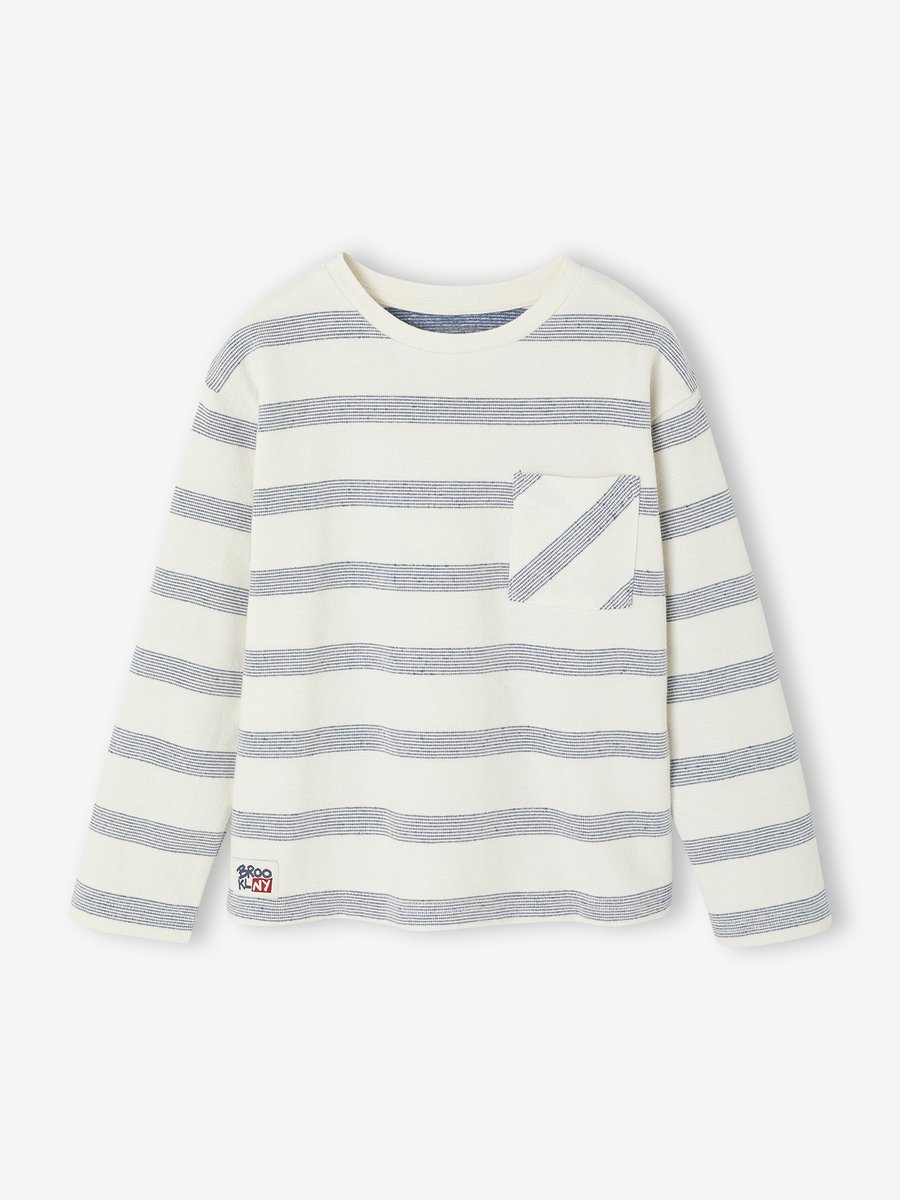 Vertbaudet T-shirt met lange mouwen met gestreept effect voor jongens