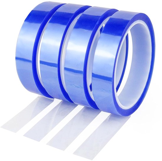 EXIN DEHCEN 6 Rolls Heat Transfer Tape 10mm x 33m Blue Heat Tape, PET Tape, Heat Resistant, Heat Transfer Tape for Sublimation Press, 3D Printer