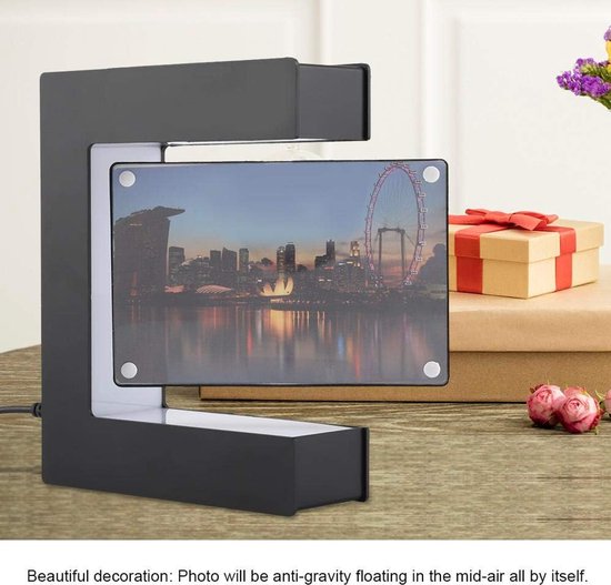 Floating Photo Cube Magnetic Floating Photo Frame LED Magnetic Levitation Anti-gravity with LED Light New Toy for Home Office Wedding Decoration [EU] — afbeelding 5