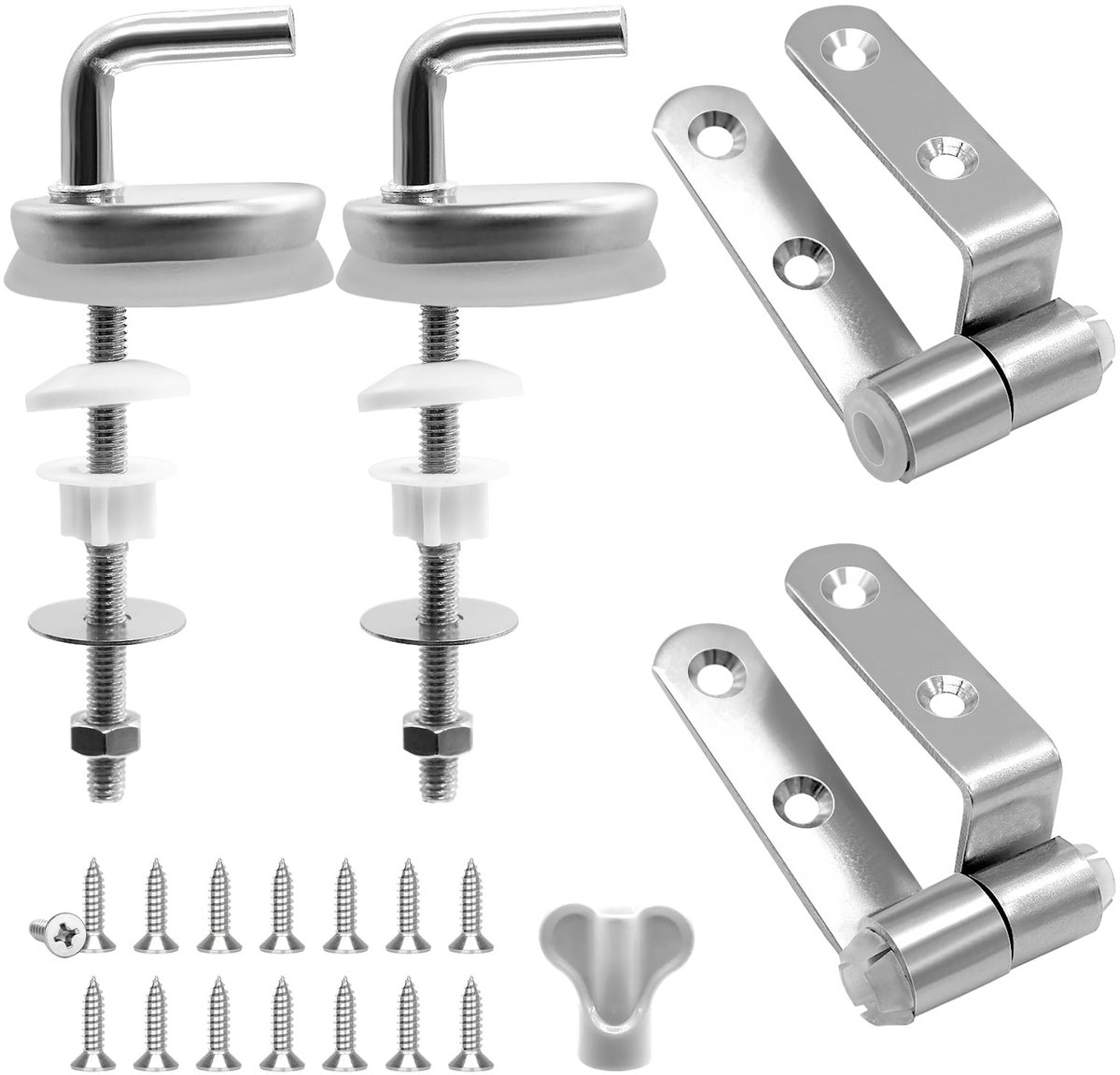 2 Stuks WC-bril Scharnieren - Universeel RVS voor Toilettenzitting & -deksel